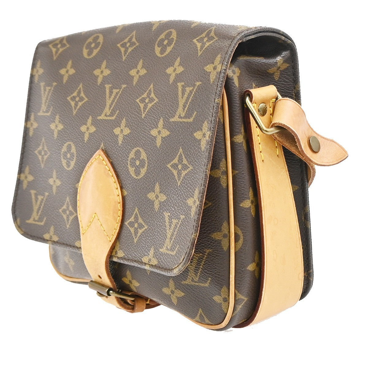Louis Vuitton Cartouchiere Monogram Canvas, Brown, Canvas, Handbag