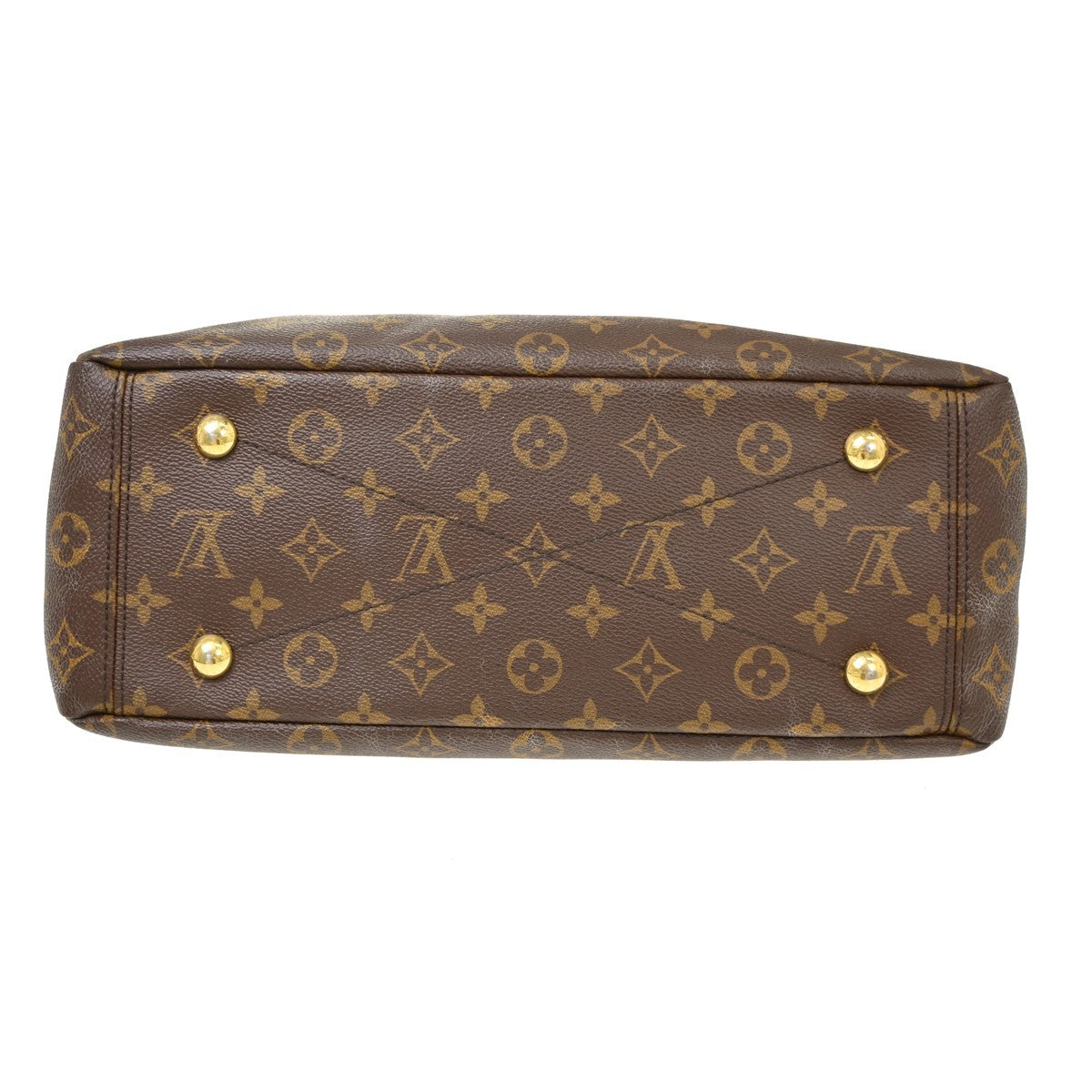 Louis Vuitton Pallas Monogram Canvas with Leather, Brown, Canvas, Tote Bag