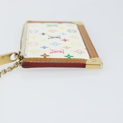 Louis Vuitton Pochette clés NM Monogram Multicolor Canvas, White, Canvas, Wallet