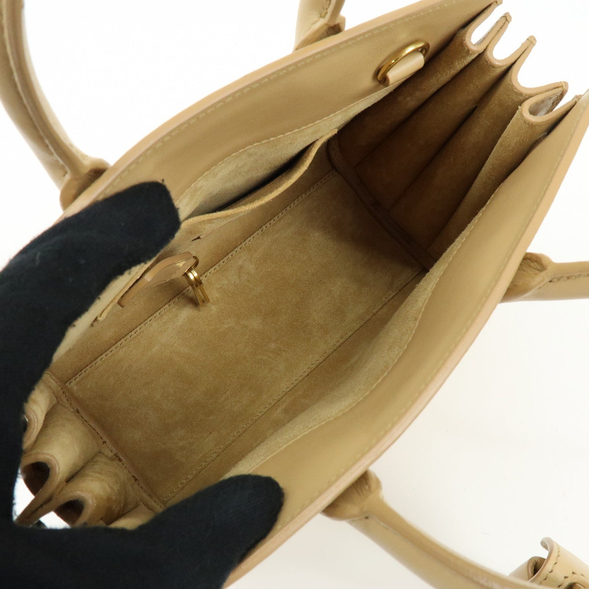Saint Laurent Sac de Jour Leather, Beige, Leather, Handbag