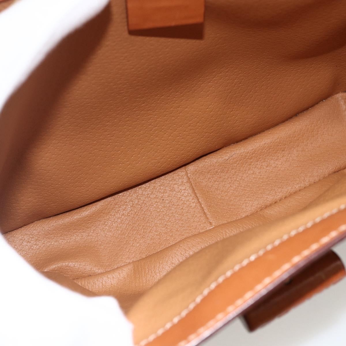 Celine Vintage Convertible Top Handle Macadam Coated Canvas, Brown, PVC, Handbag