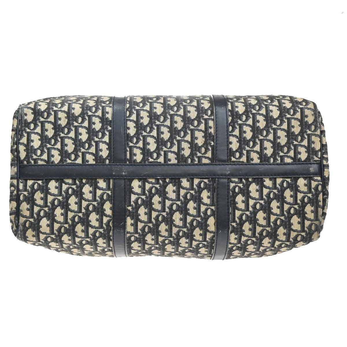 Christian Dior Vintage Trotter Boston Diorissimo Canvas, Navy, Canvas, Handbag