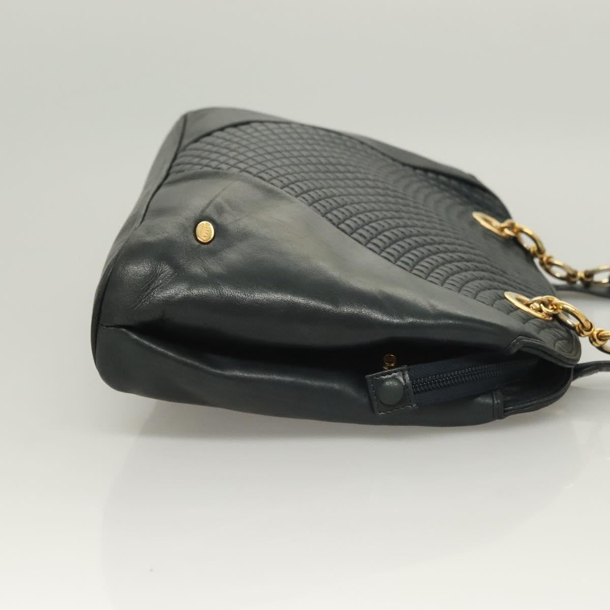 Bally Vintage Quilted leather, Black, Leather, Handbag