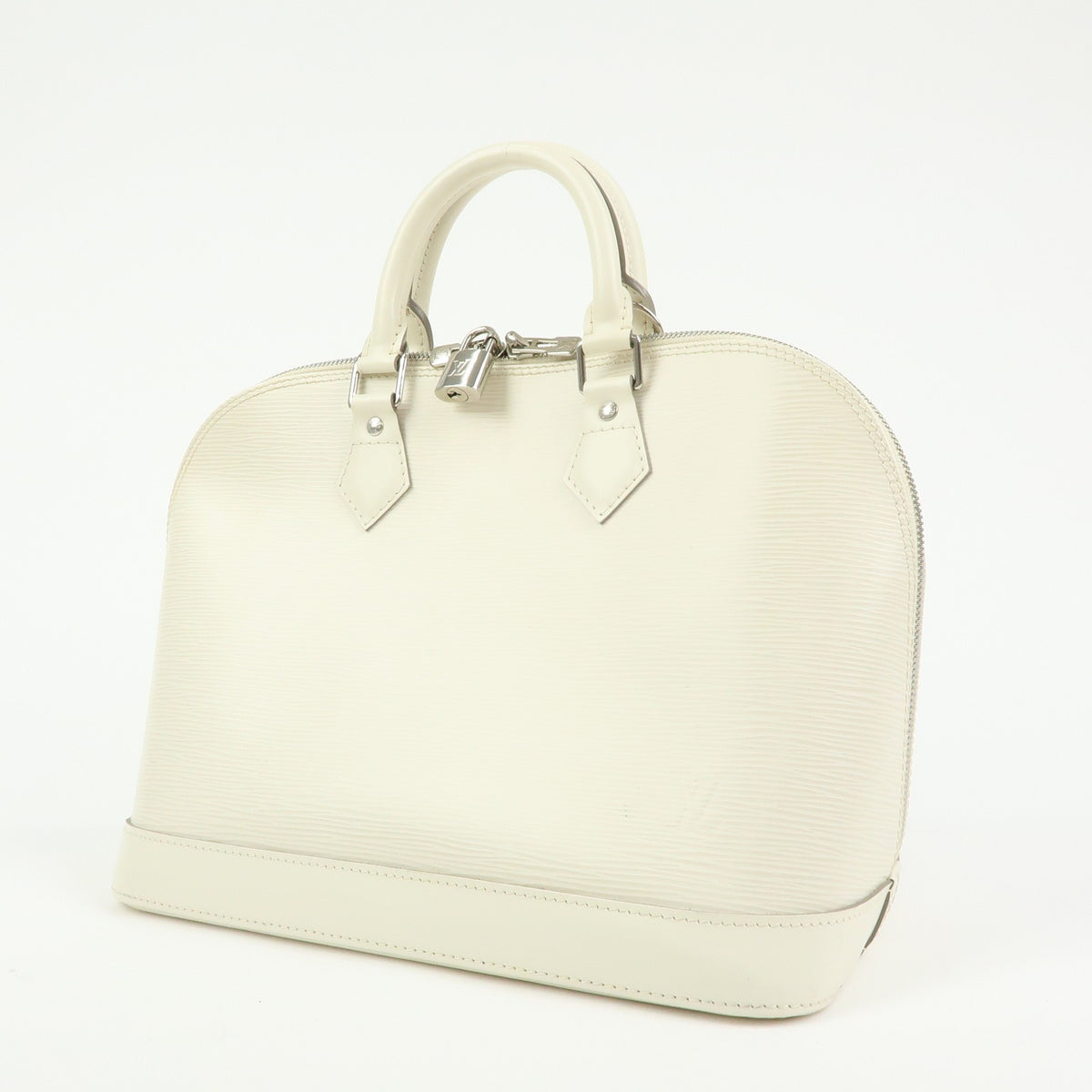 Louis Vuitton Alma Epi Leather, White, Leather, Handbag