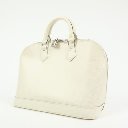 Louis Vuitton Alma Epi Leather, White, Leather, Handbag