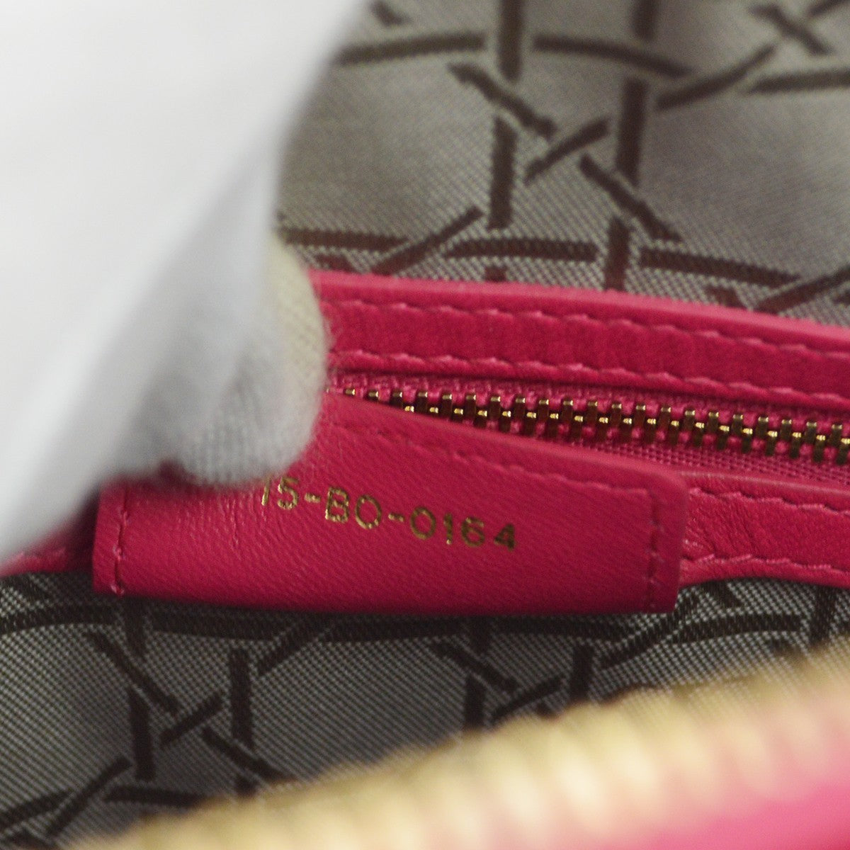 Christian Dior Lady Dior Cannage, Pink, Leather, Handbag