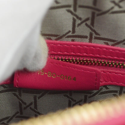 Christian Dior Lady Dior Cannage, Pink, Leather, Handbag