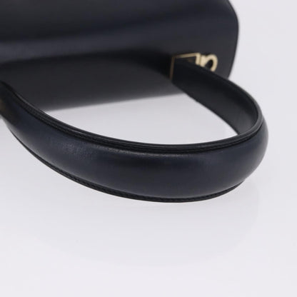 Salvatore Ferragamo Convertible Top Handle Leather, Navy, Leather, Handbag