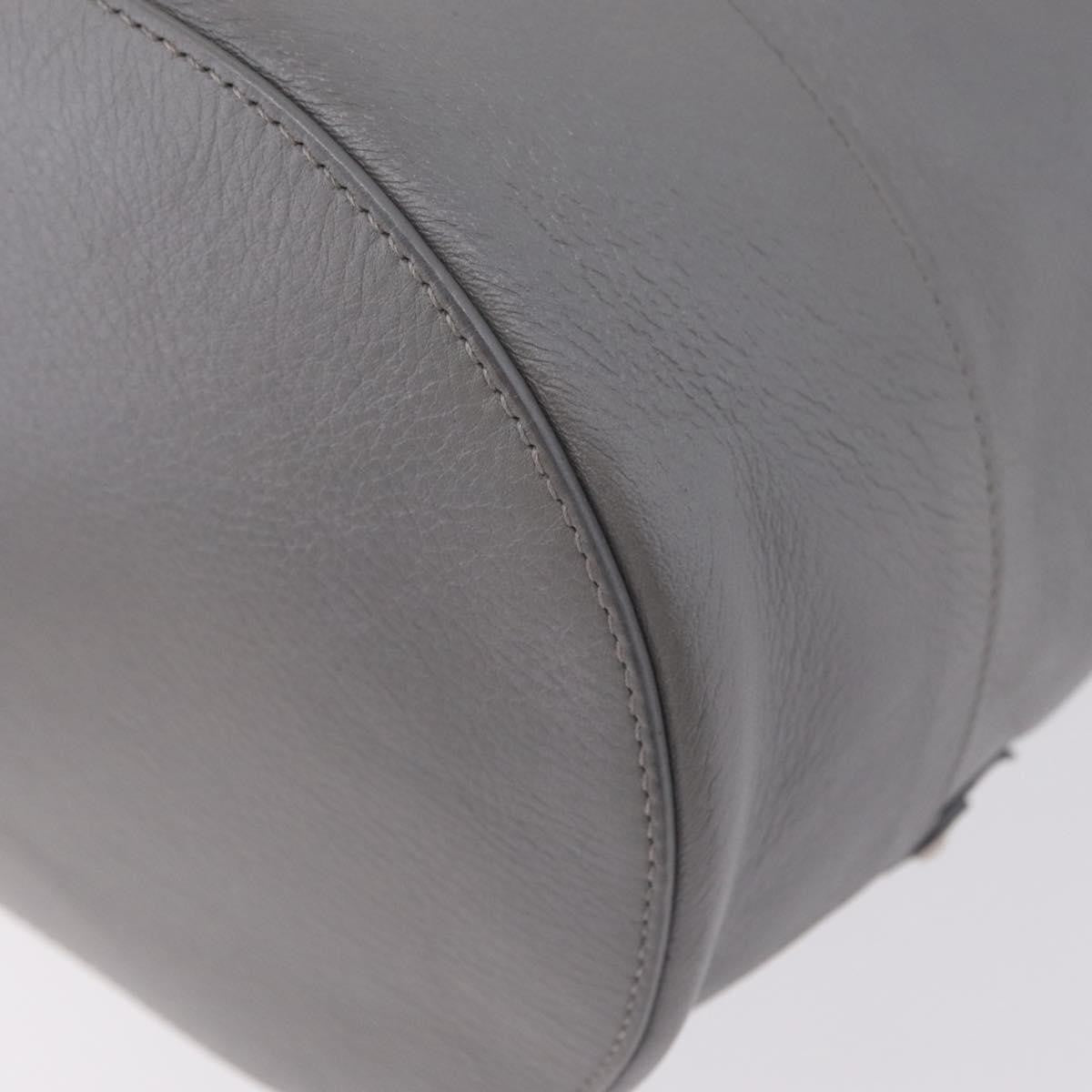 Balenciaga Papier Drop Bucket Leather, Silver, Leather, Handbag