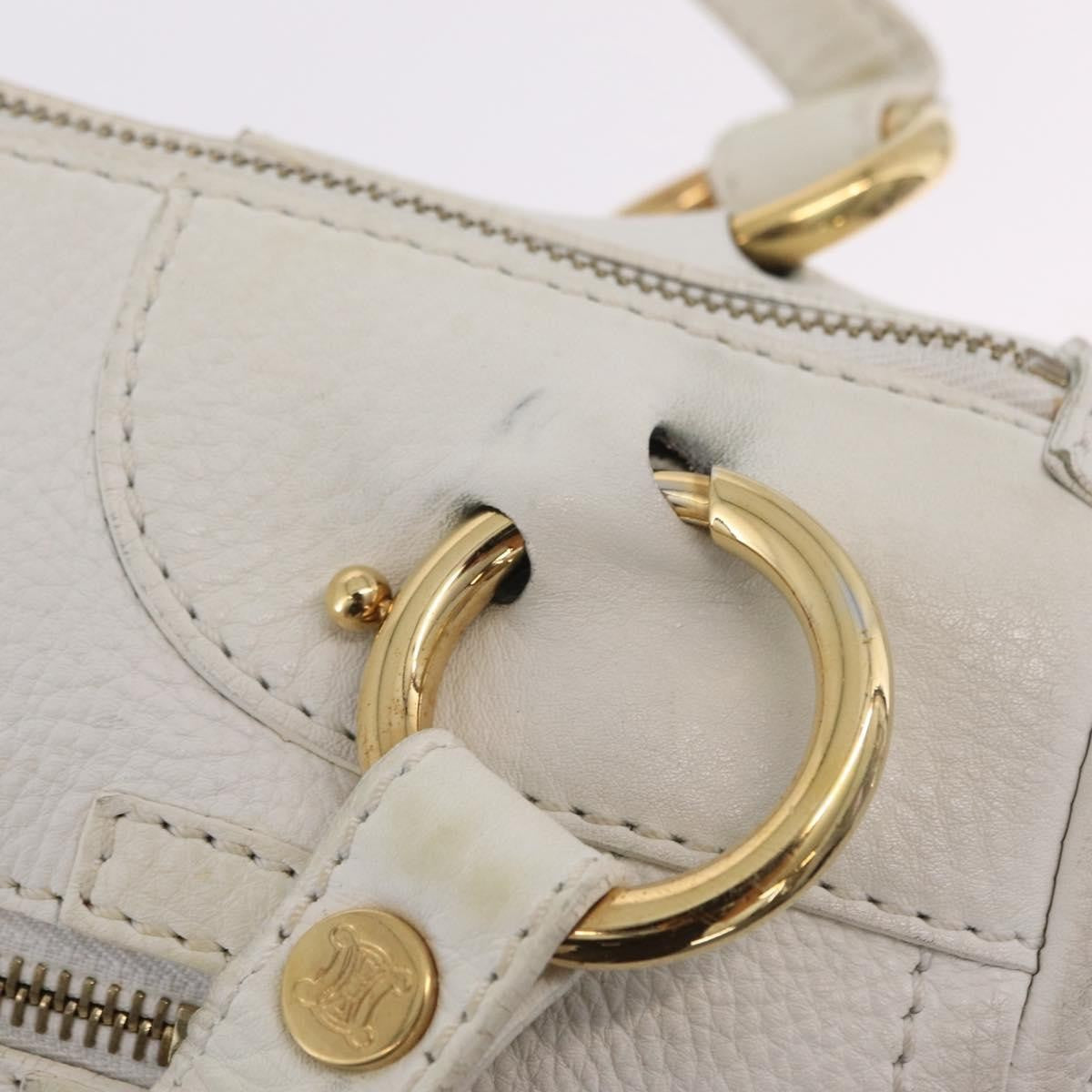 Celine Handbag Leather, White, Leather, Handbag