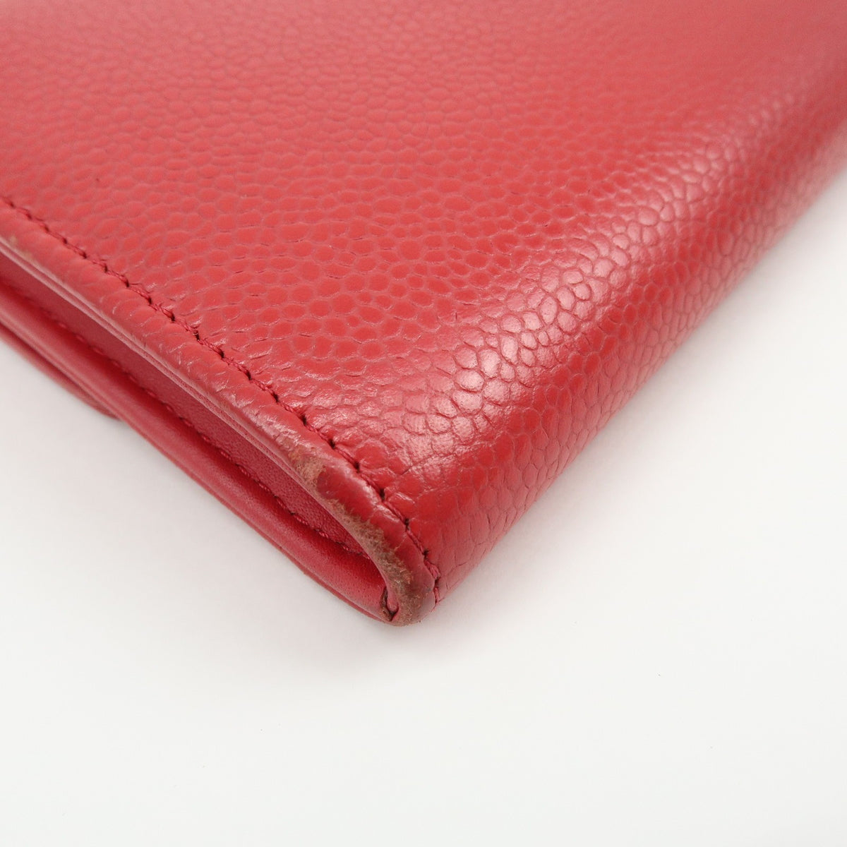 Chanel Timeless CC Flap Caviar, Red, Calfskin, Wallet