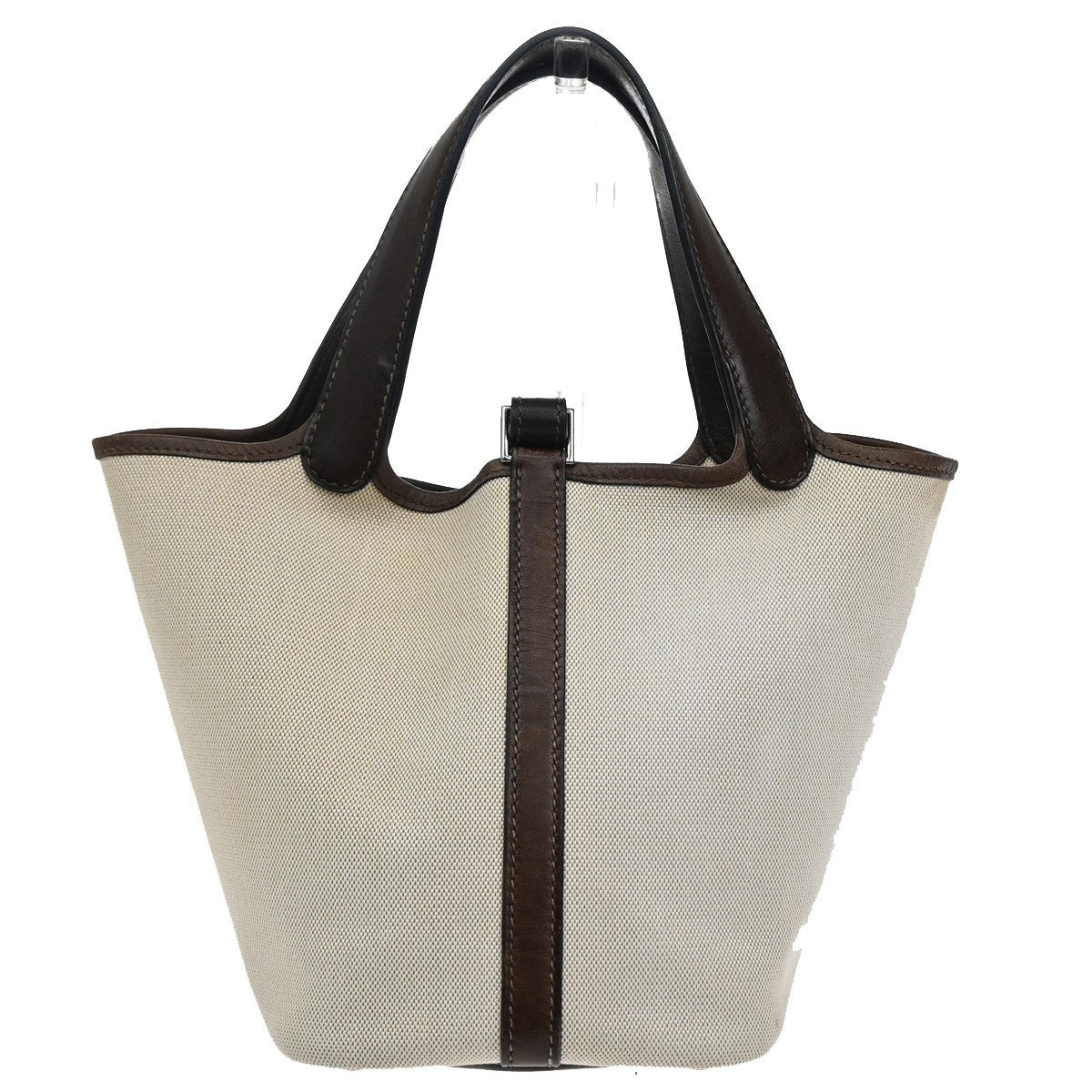 Hermes Picotin Toile and Leather, Beige, Canvas, Toiletry Case