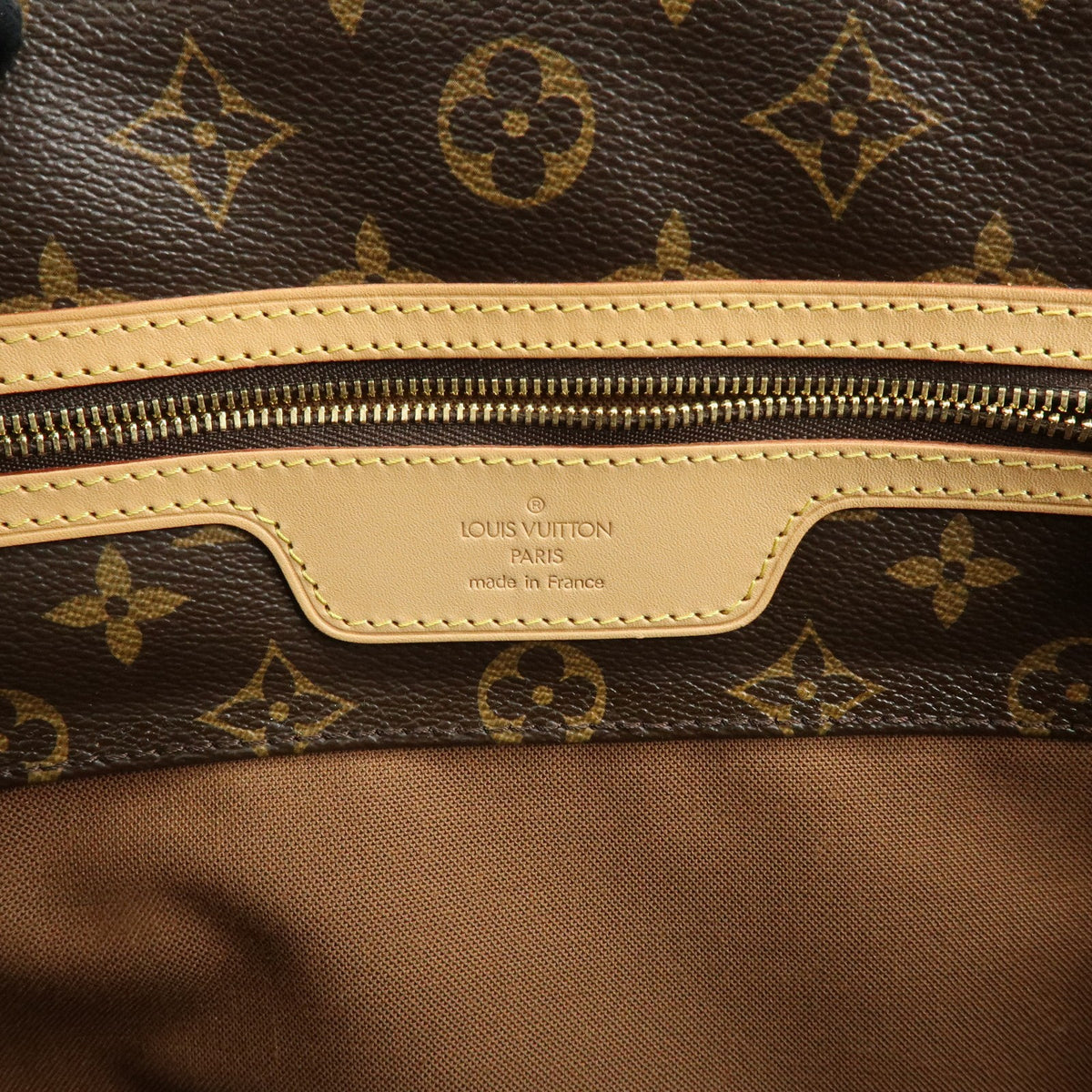 Louis Vuitton Shopping Sac Monogram Canvas, Brown, Canvas, Handbag