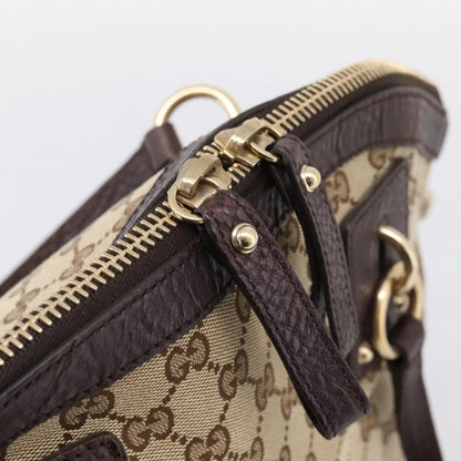 Gucci Britt Convertible Dome Satchel GG Canvas, Beige, Canvas, Handbag