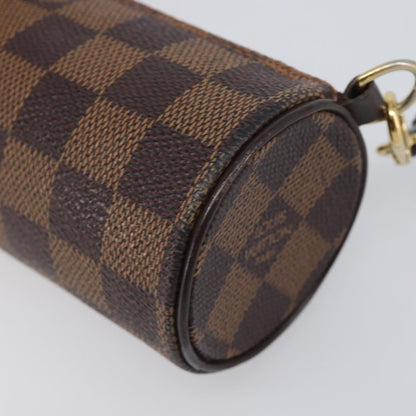 Louis Vuitton Papillon Pochette Damier, Brown, Canvas, Clutch