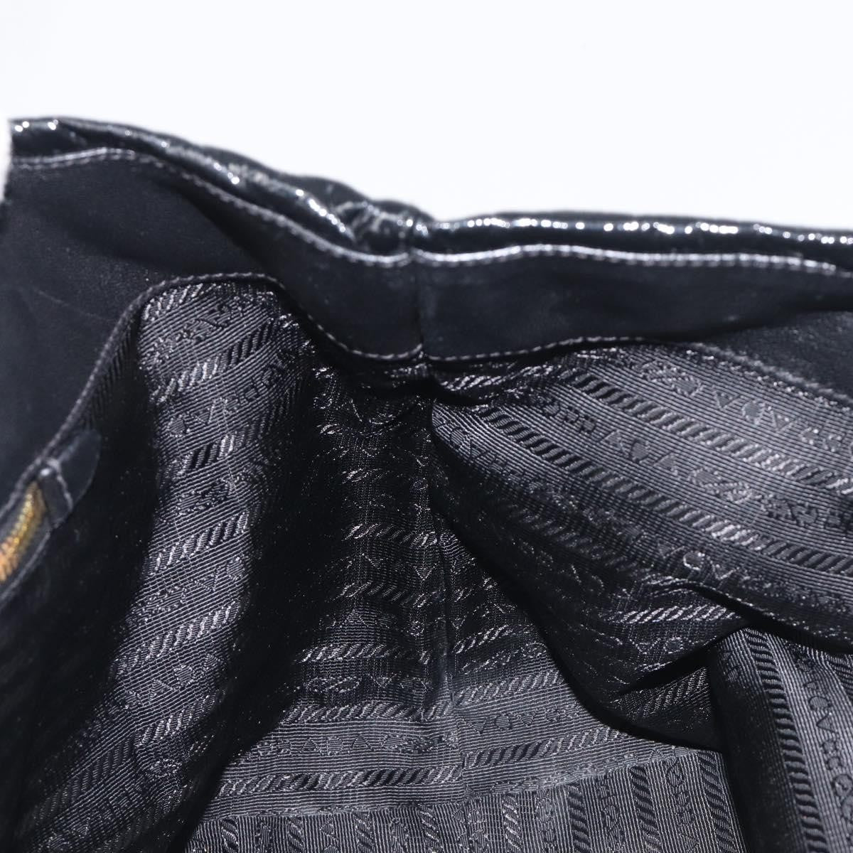 Prada Bow Top handle Patent leather, Black, Patent Leather, Handbag