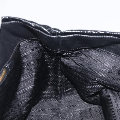 Prada Bow Top handle Patent leather, Black, Patent Leather, Handbag