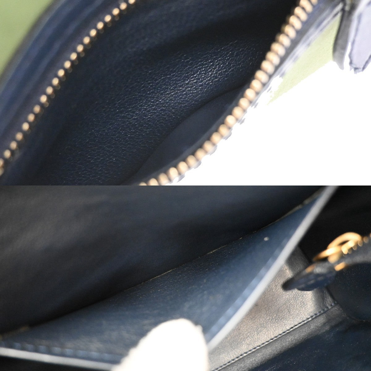 Celine Tricolor Luggage Leather, Green, Leather, Tote Bag