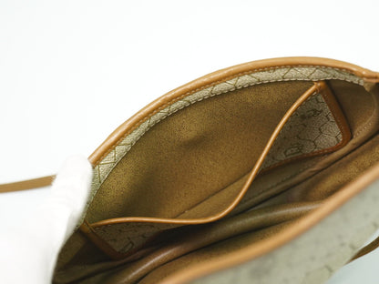 Christian Dior Vintage Honeycomb Canvas, Beige, Canvas, Shoulder Bag