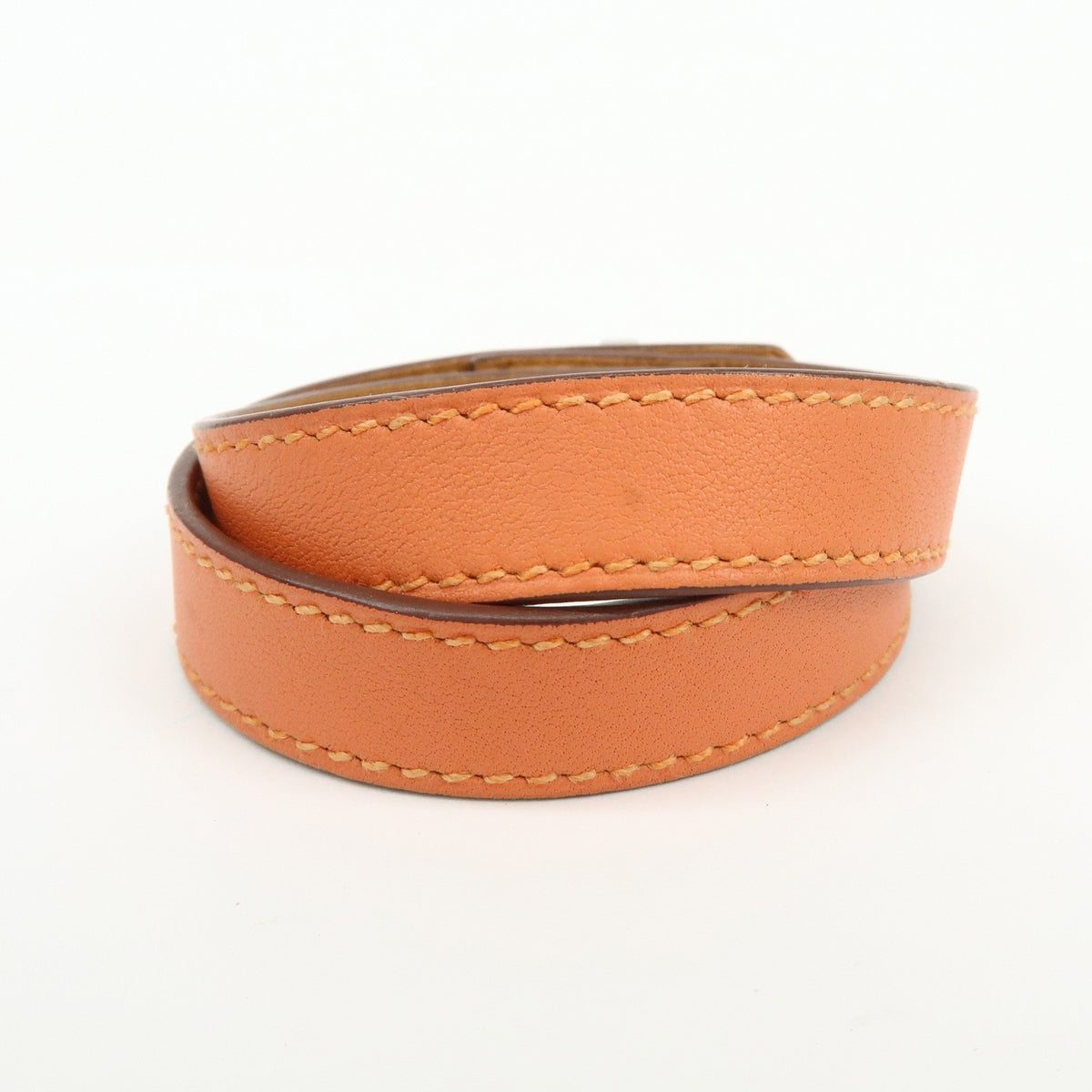 Hermes Kelly Double Tour Leather, Orange, Leather, Bracelet