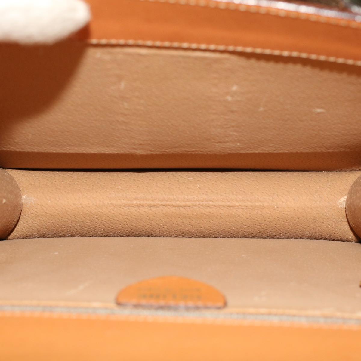 Celine Macadam Handbag Macadam with leather, BROWN, LEATHER, Handbag