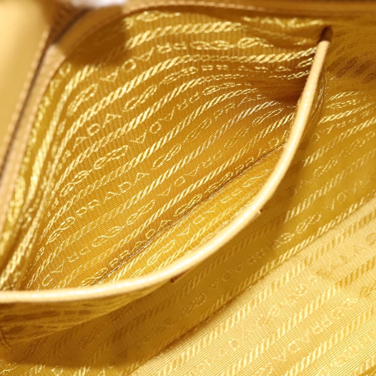 Prada Promenade Saffiano Leather, Yellow, Leather, Handbag