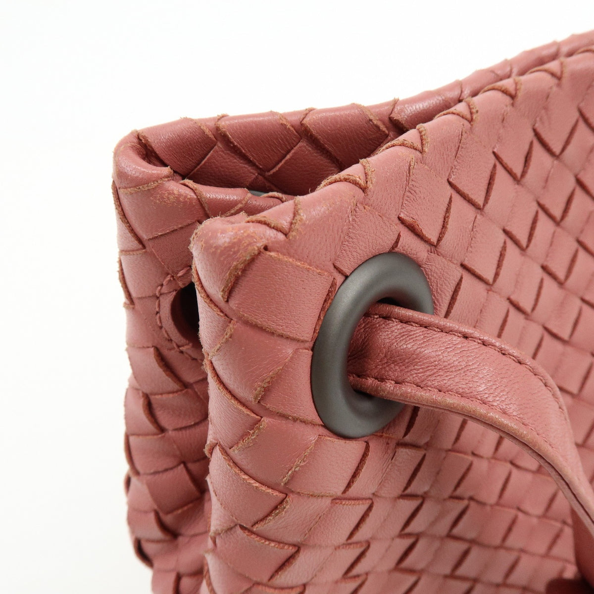 Bottega Veneta Bella Intrecciato Nappa, Pink, Leather, Tote Bag