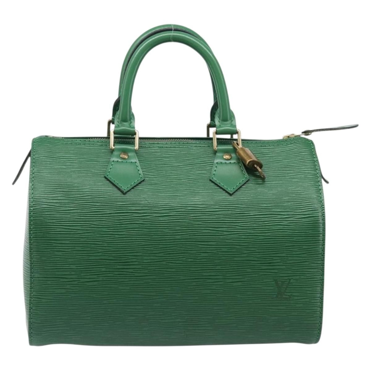 Louis Vuitton Speedy Epi Leather, Green, Leather, Handbag