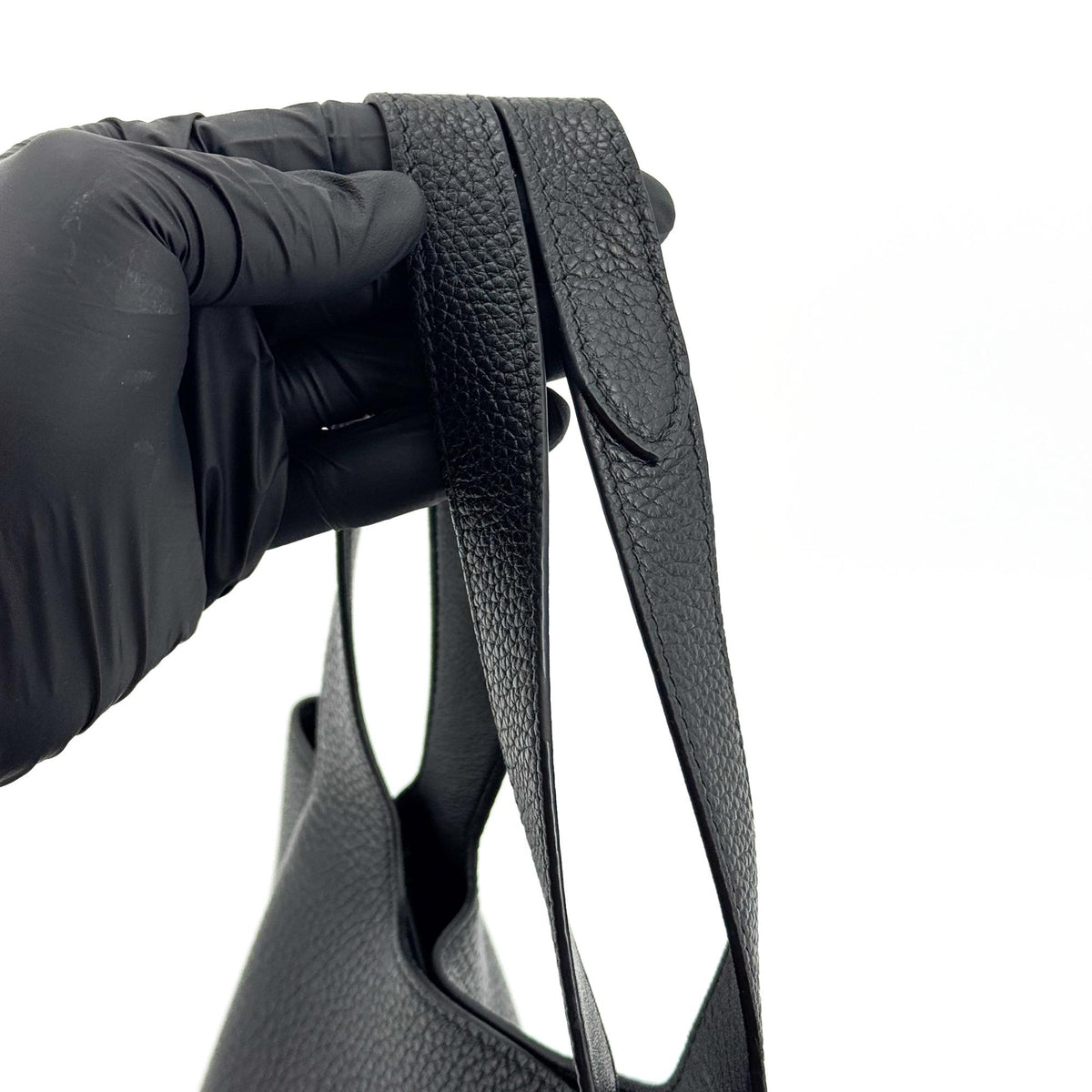 Prada Flou Dynamique Open Vitello Daino, Black, Leather, Tote Bag