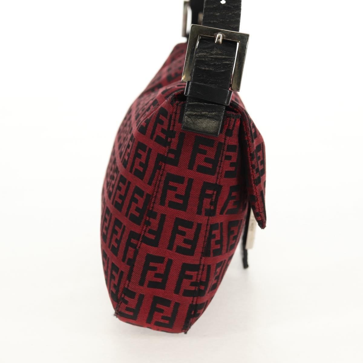 Fendi Baguette Zucchino Canvas, Red, Canvas, Handbag