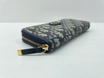 Christian Dior 30 Montaigne Voyageur canvas, Navy, Canvas, Wallet