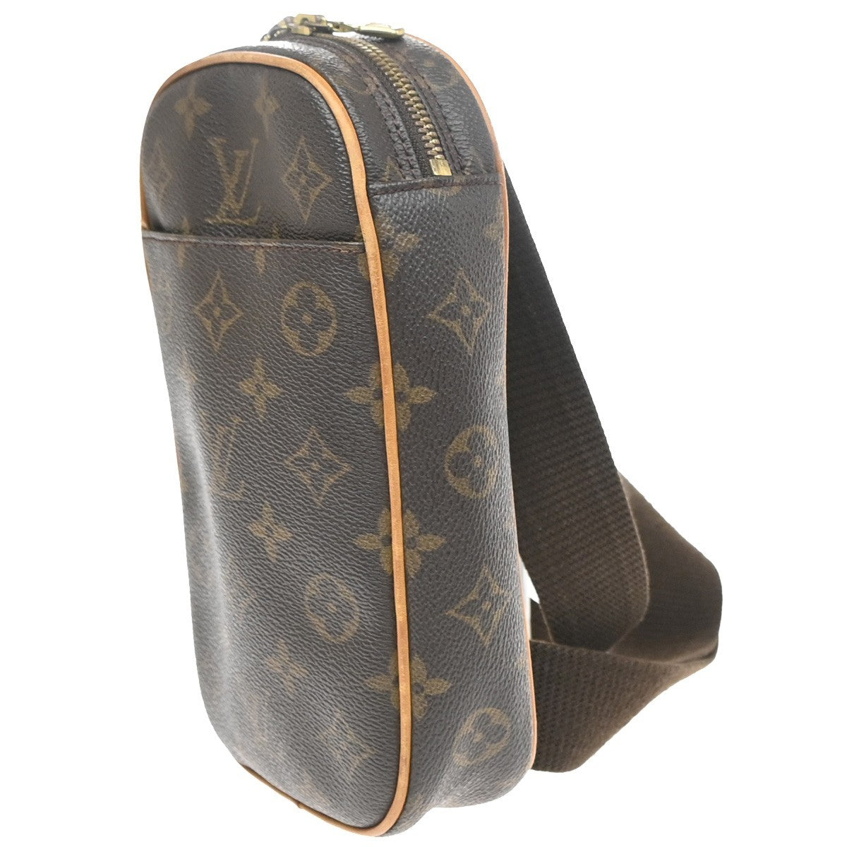 Louis Vuitton Pochette Gange Monogram Canvas, Brown, Canvas, Clutch