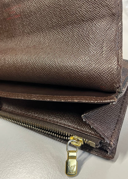 Louis Vuitton Vintage Sarah Damier, Brown, Canvas, Wallet