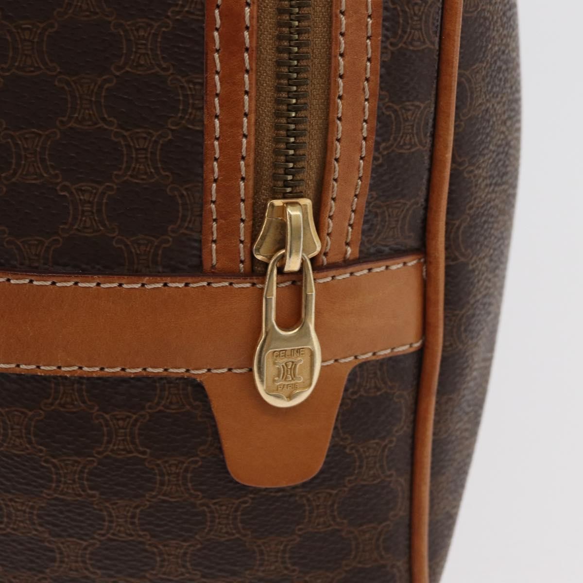 Celine Backpack Leather, Brown, Canvas, Backpack