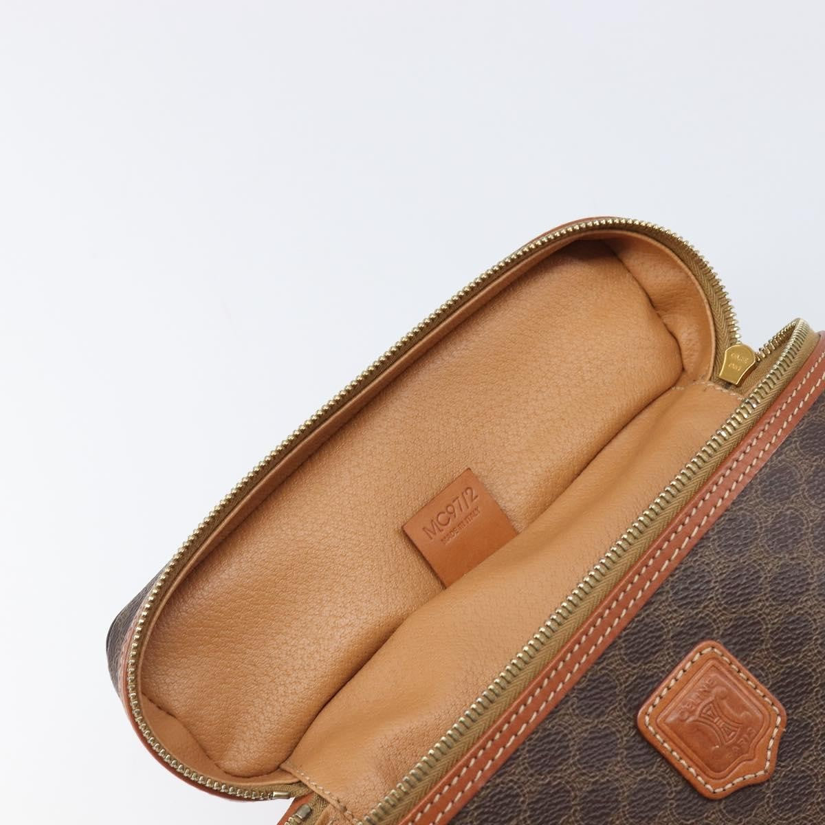 Celine Macadam Vanity Canvas, Brown, Canvas, Clutch