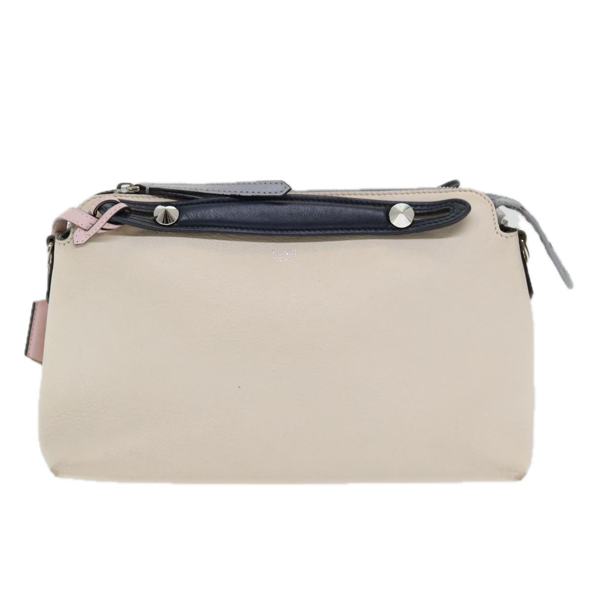 Fendi By The Way Satchel Leather, Beige, Leather, Handbag
