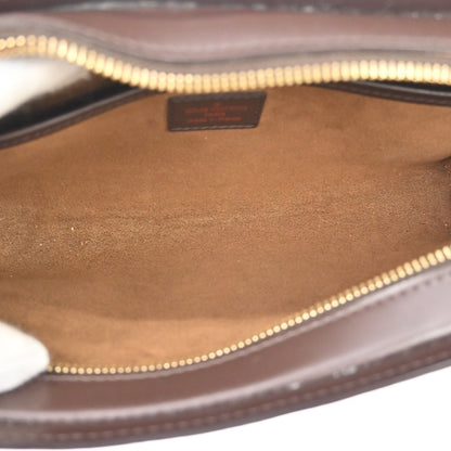 Louis Vuitton Pochette Saint Louis Damier, Brown, Canvas, Clutch