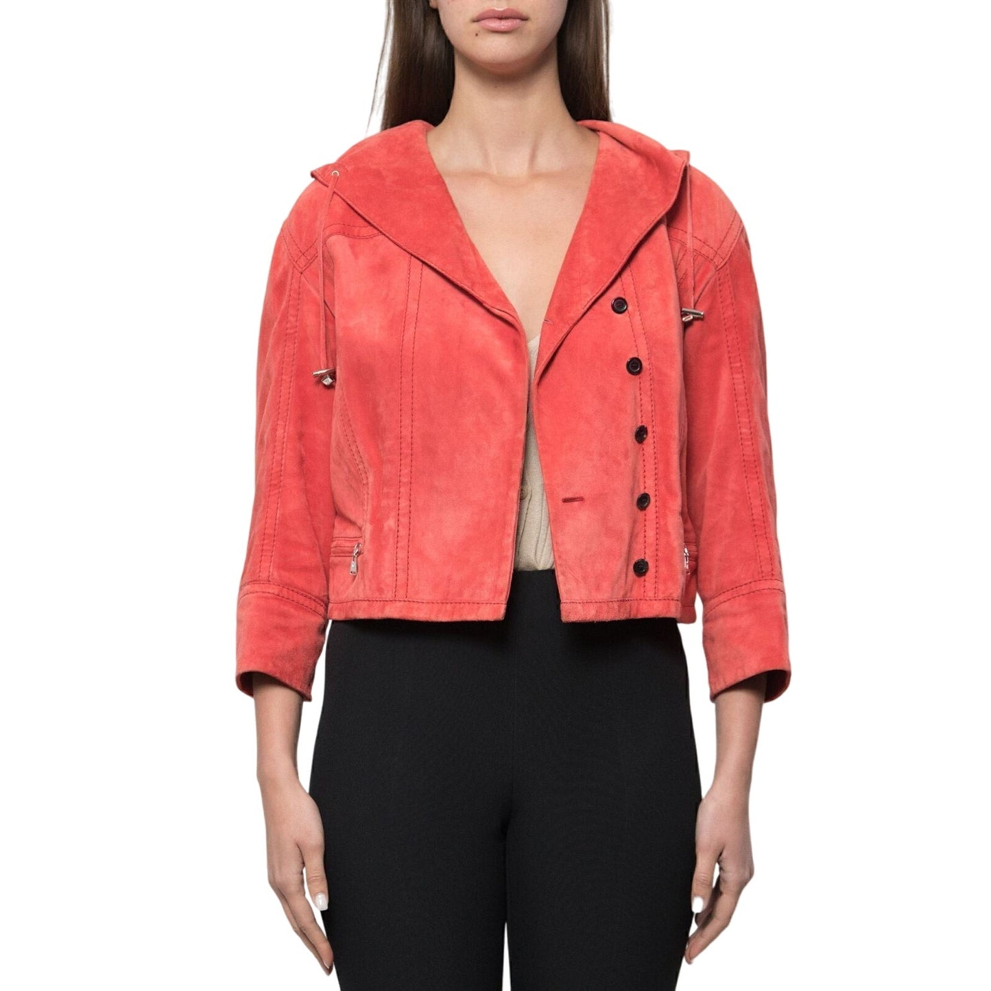 Louis Vuitton Motorcycle Jacket 36 IT Coral Pink