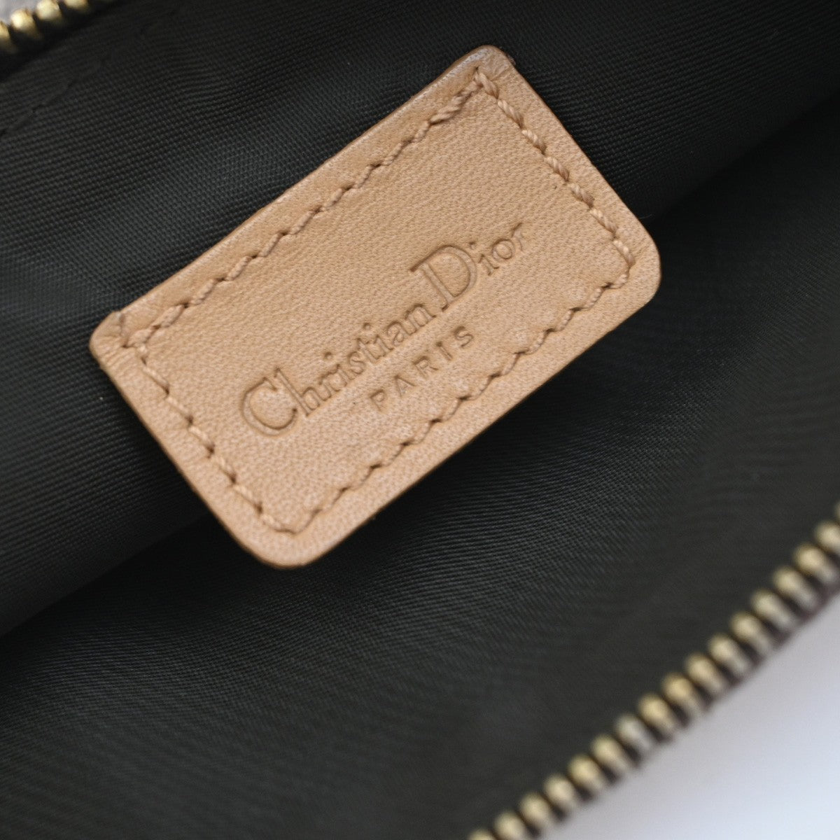 Christian Dior Vintage Saddle Diorissimo Canvas, Brown, Canvas, Handbag