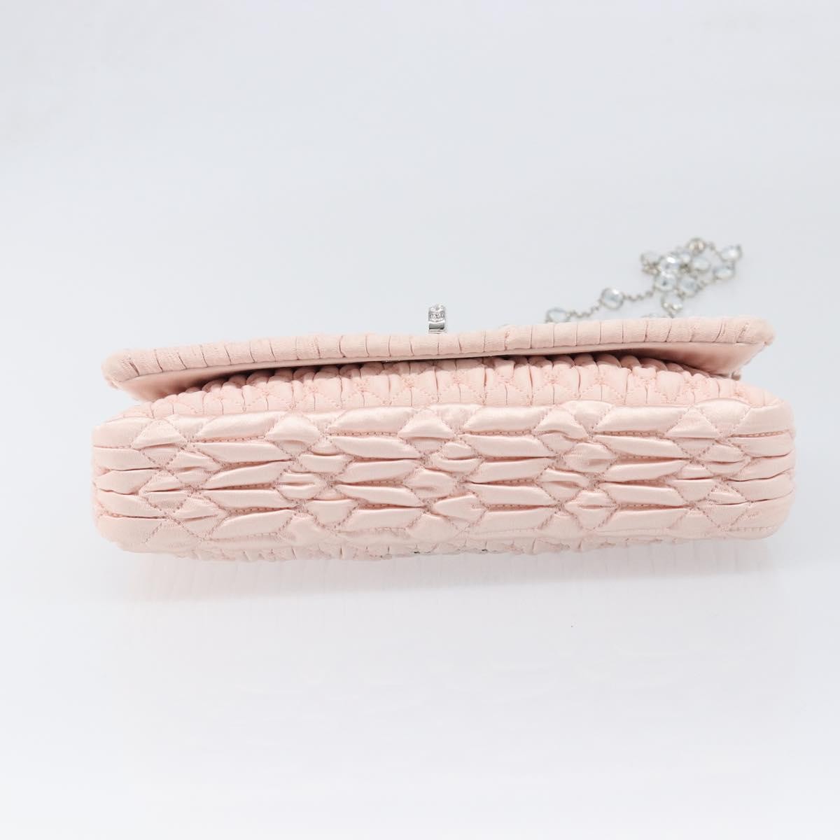 Miu Miu Crystal Full Flap Printed Calf Hair and Matelasse Leather, Pink, Satin, Shoulder Bag