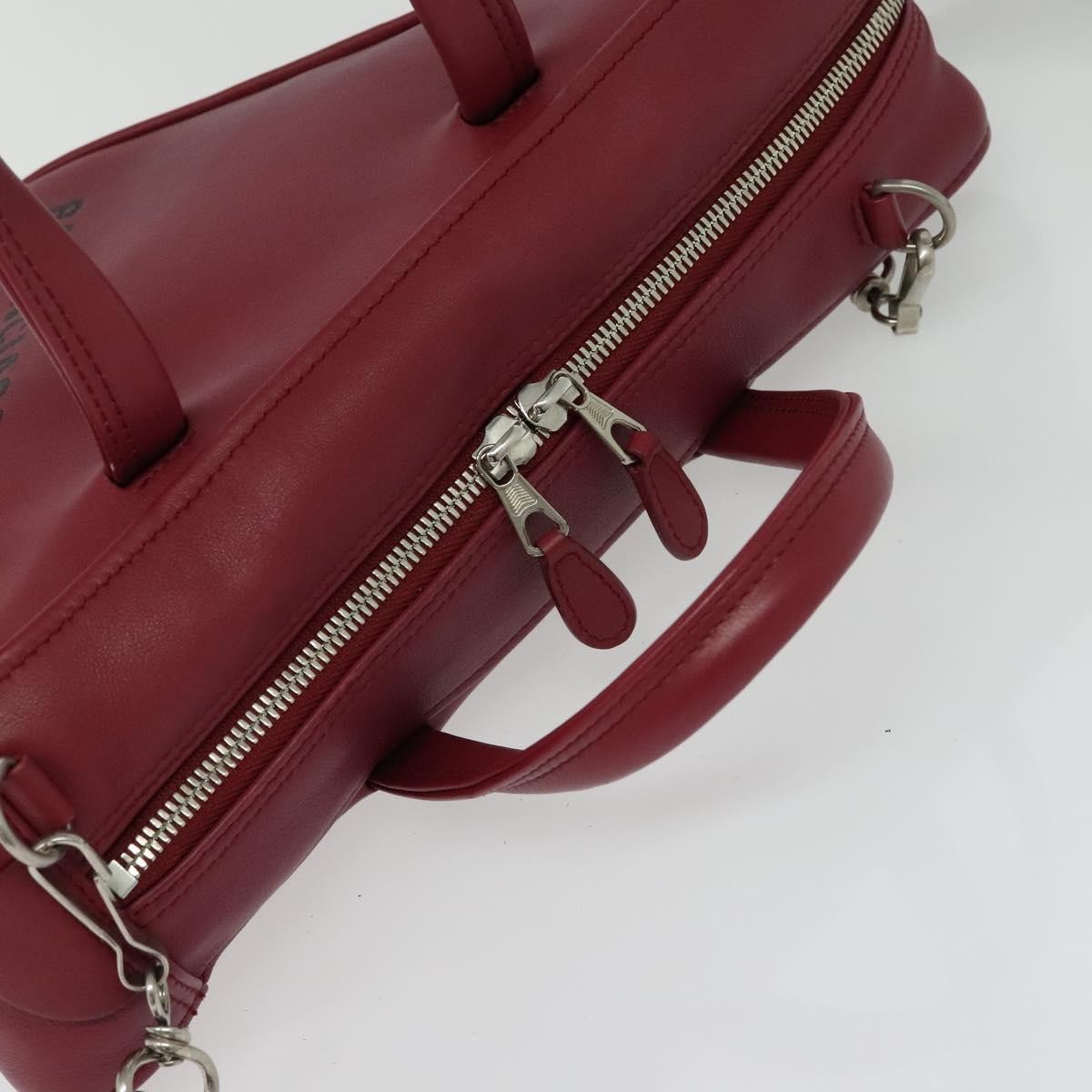 Balenciaga Triangle Duffle Leather, Red, Leather, Handbag