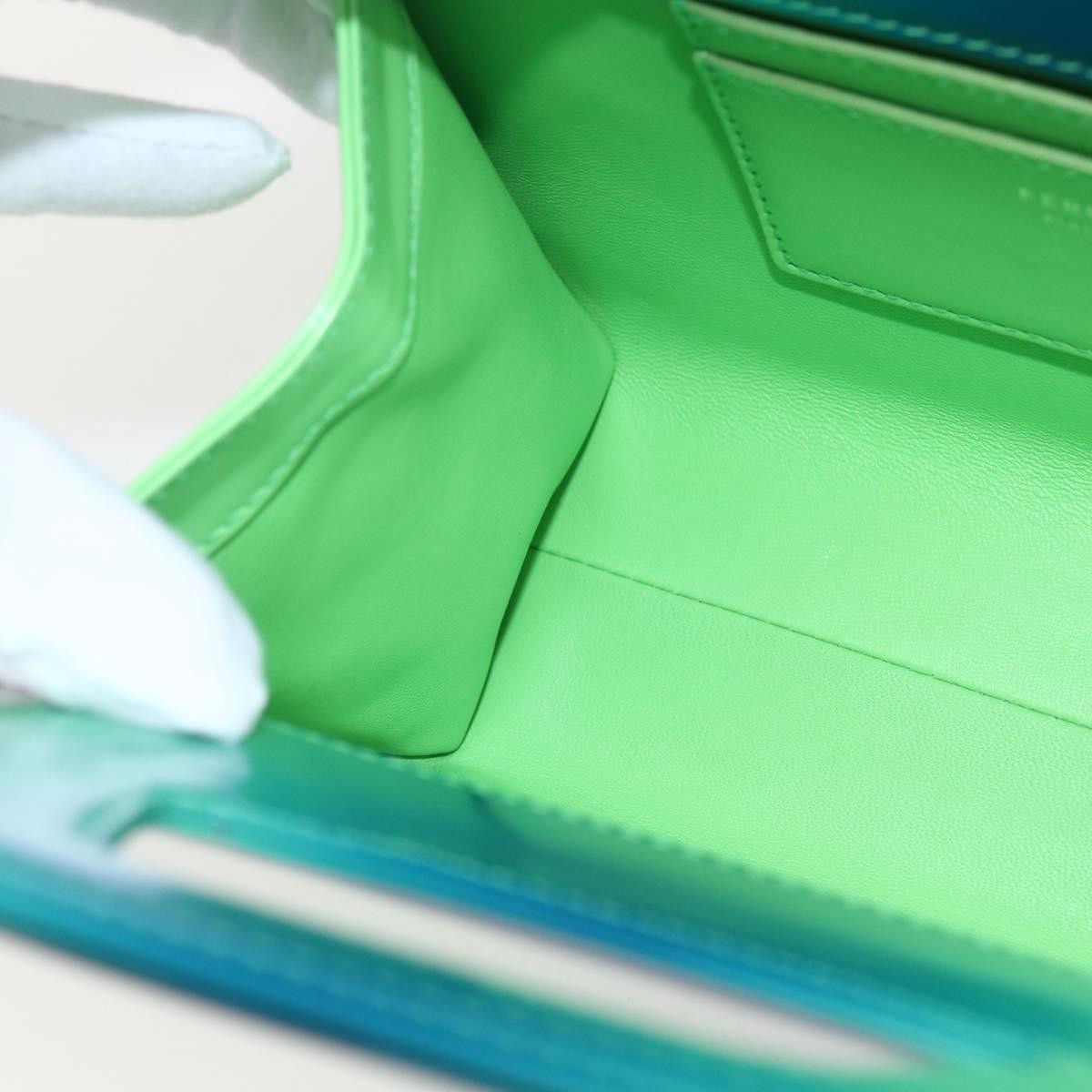 Salvatore Ferragamo Wanda Top Handle Shoulder Gradient Leather, Green, Patent Leather, Handbag