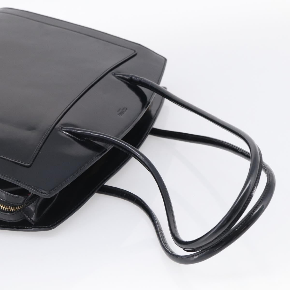 Celine Tote Leather, Black, Patent Leather, Tote Bag