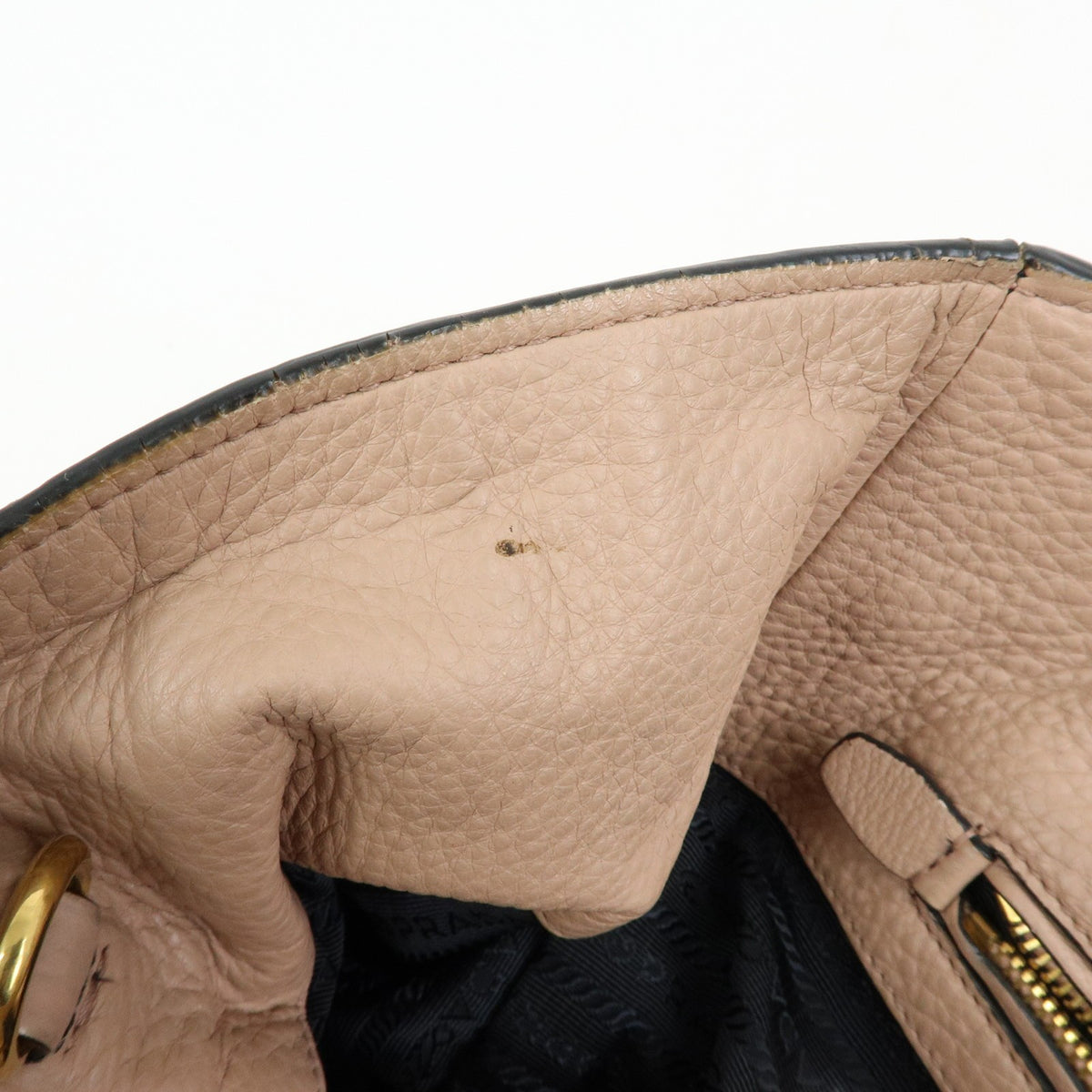 Prada Front Pocket Wing Convertible Vitello Daino, Beige, Leather, Tote Bag