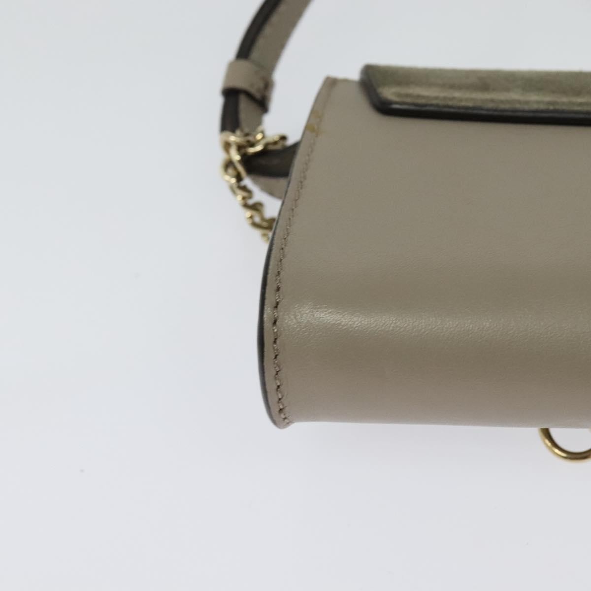 Chloe Faye Leather and Suede, Beige, Leather, Shoulder Bag