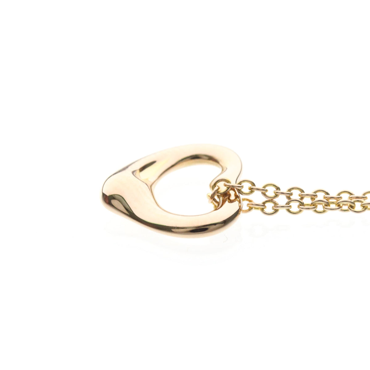 Tiffany & Co. Elsa Peretti Open Heart Pendant 18K Yellow Gold, Gold, Pink Gold, Necklace
