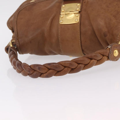 Miu Miu Coffer Convertible Hobo Matelasse Leather, Brown, Leather, Shoulder Bag