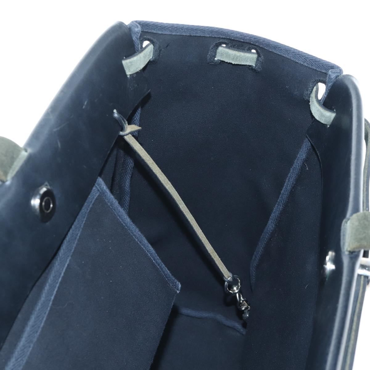 Hermes Herbag Cabas Toile and Leather, Black, Canvas, Tote Bag