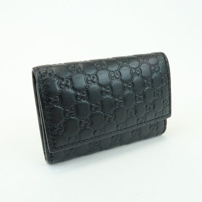 Gucci Flap Card Case Guccissima Leather, Black, Leather, Card Holder