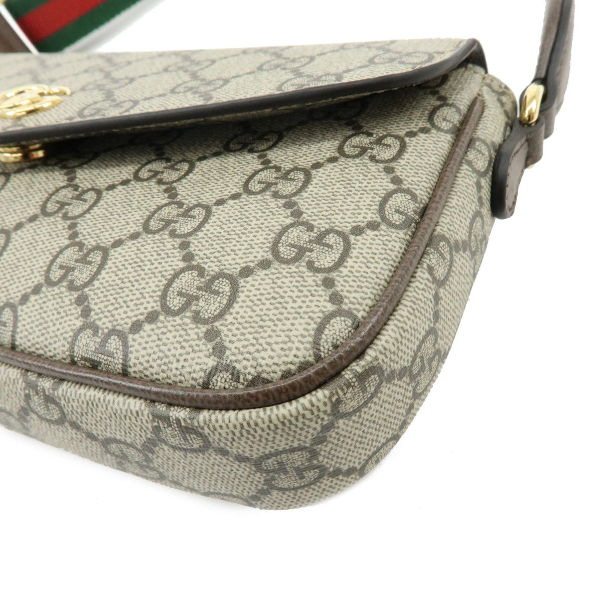 Gucci Ophidia Envelope Flap GG Coated Canvas, Beige, Canvas, Shoulder Bag